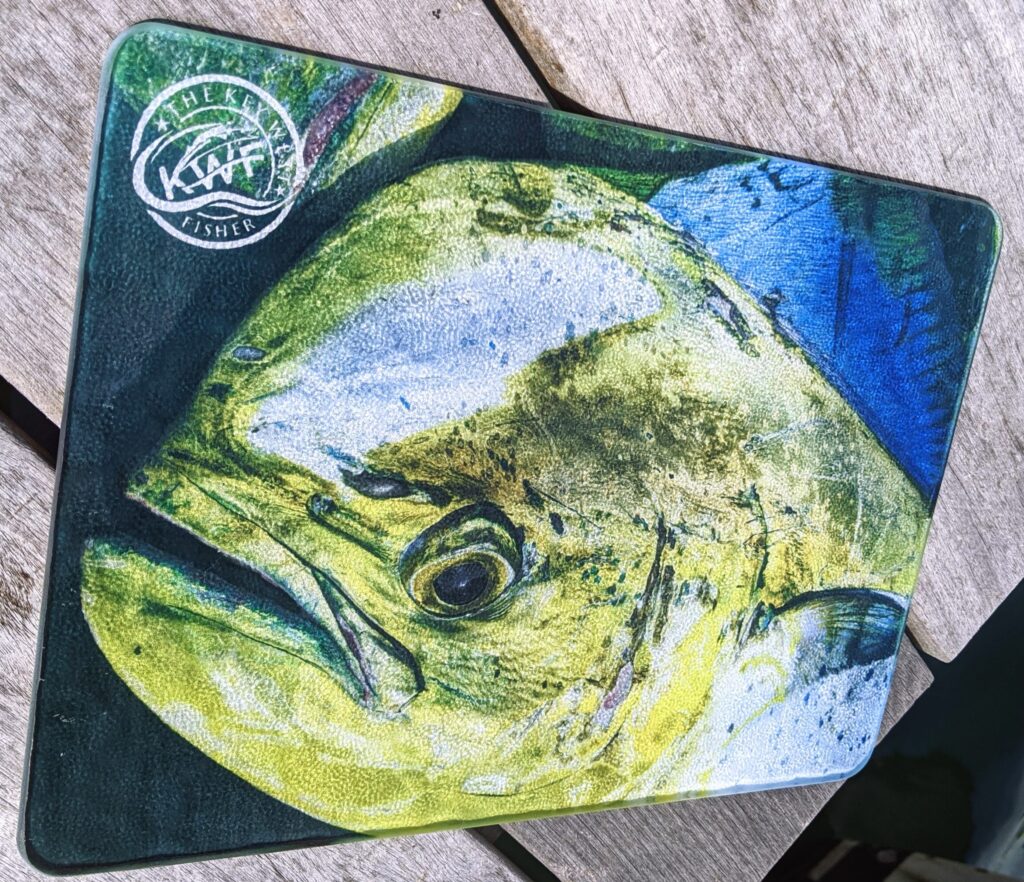 Mahi Mahi glass cutting board