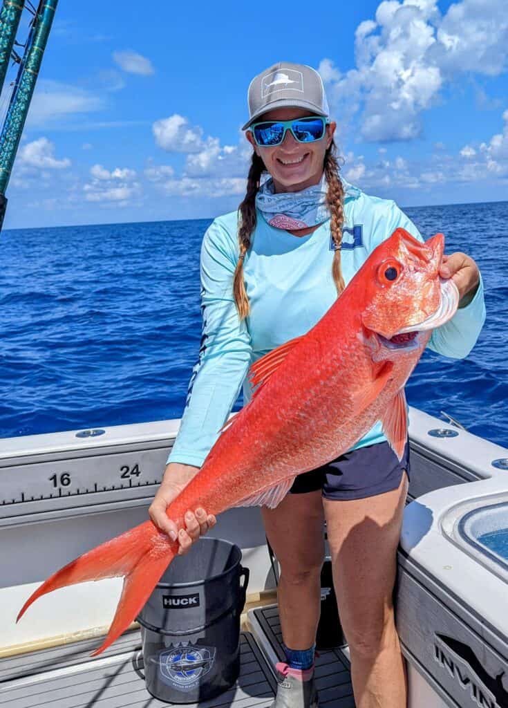 Queen snapper while deep drop fishing in the Florida Keys